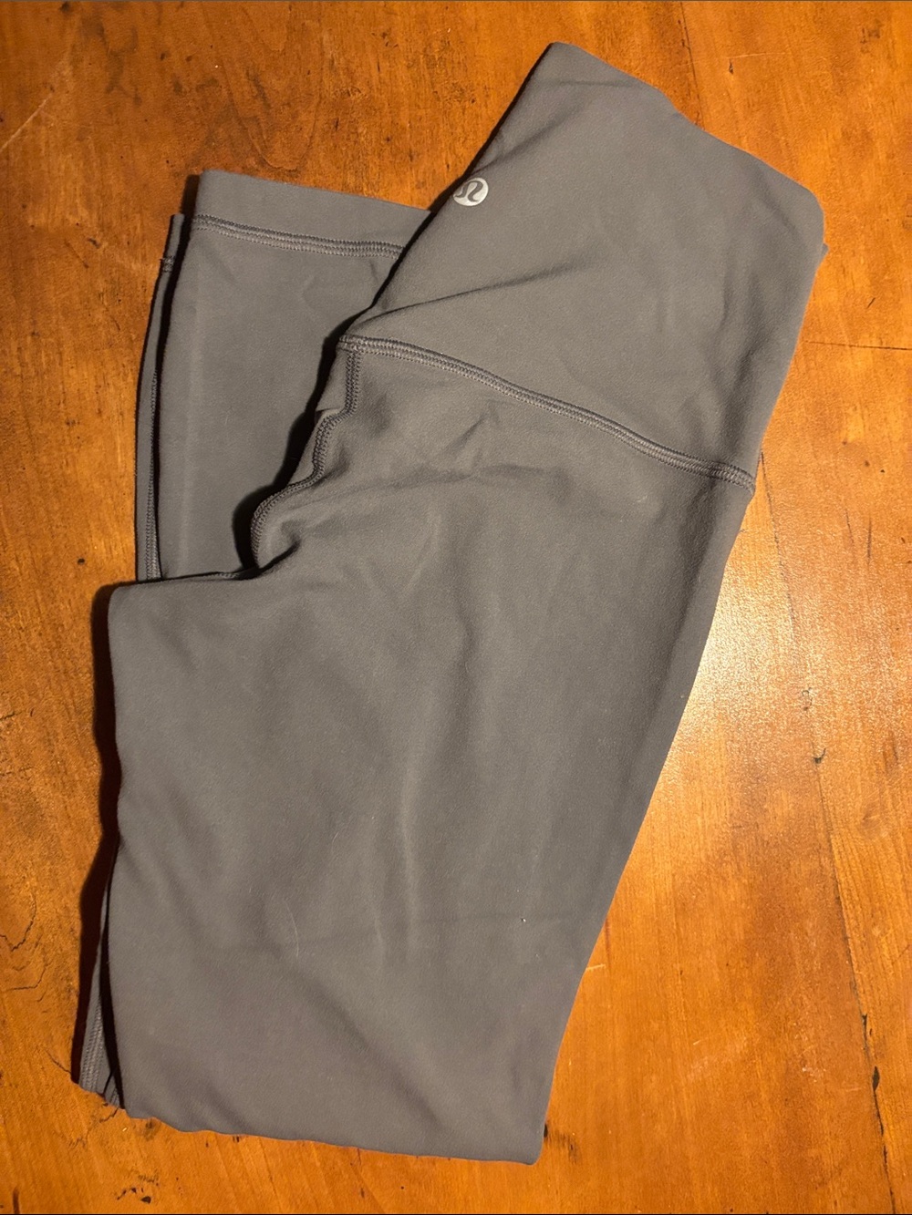 lululemon athletica Charcoal Gray Cropped Align Leggings